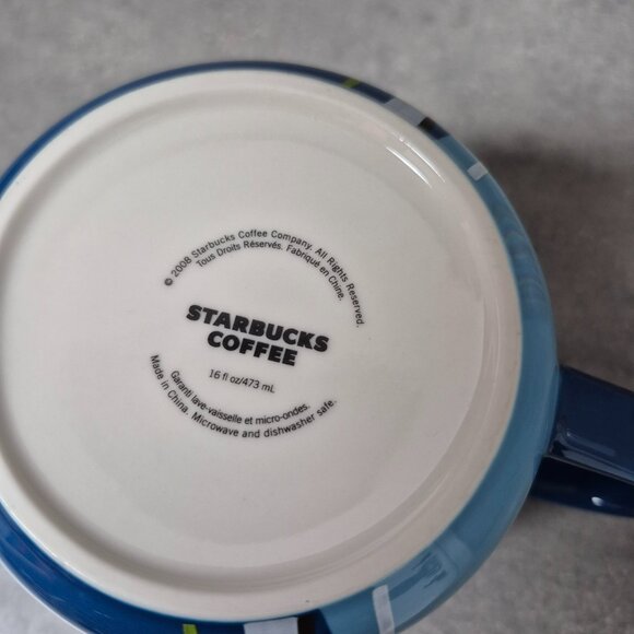 2008 Starbucks Striped Coffee Mugs Cups - Picture 7 of 9